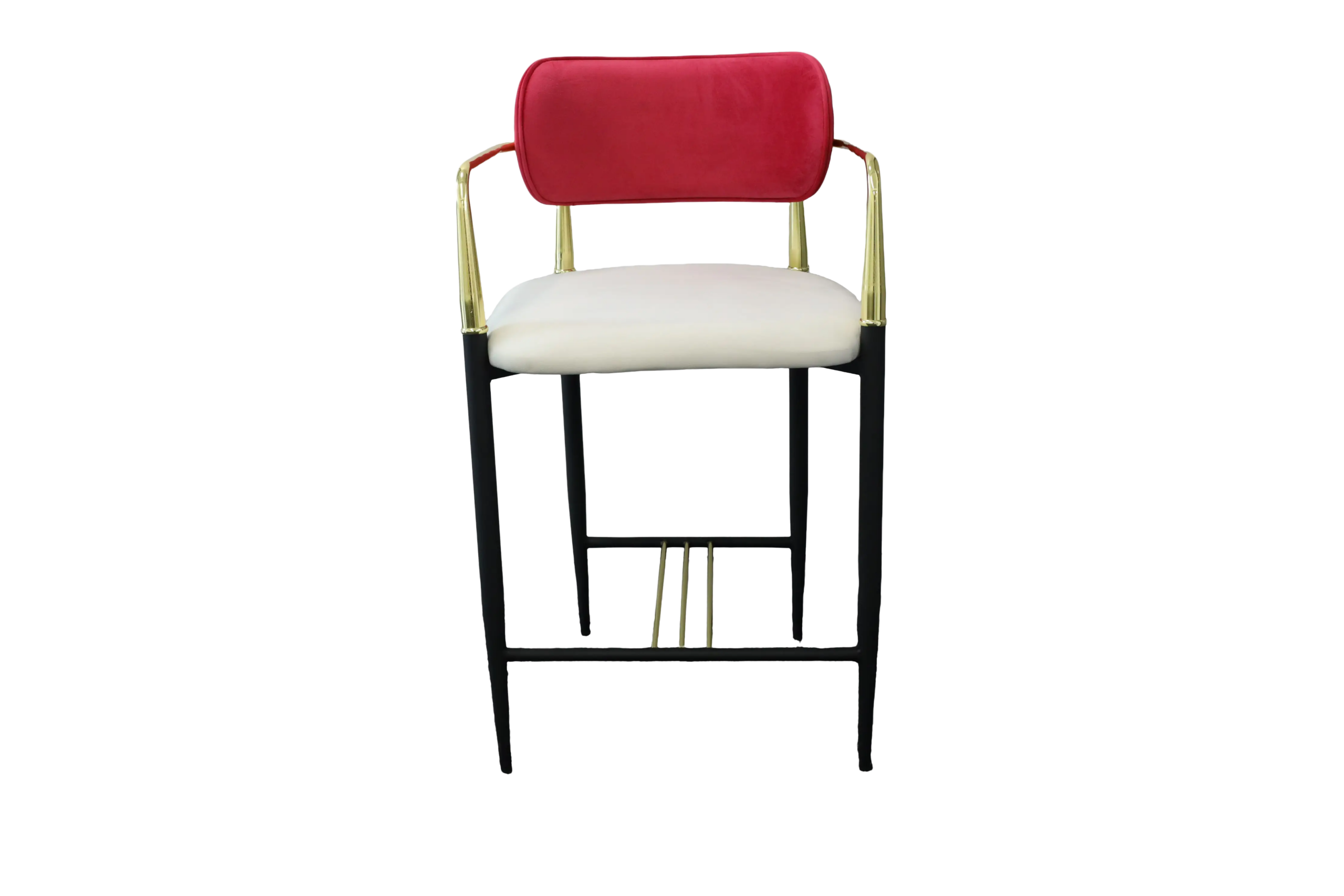 Bar Chair With Gold Accents