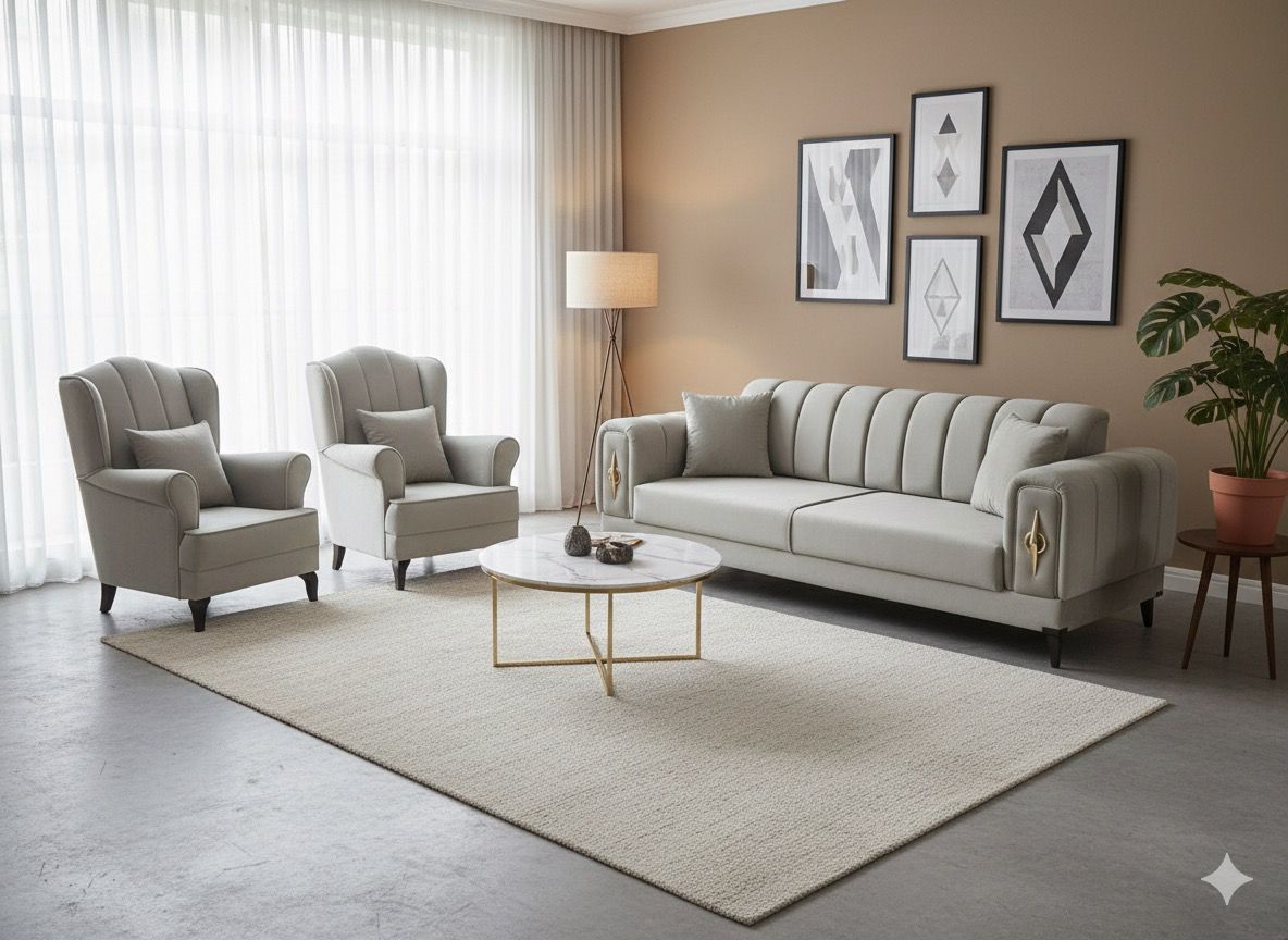 White Sofa Set